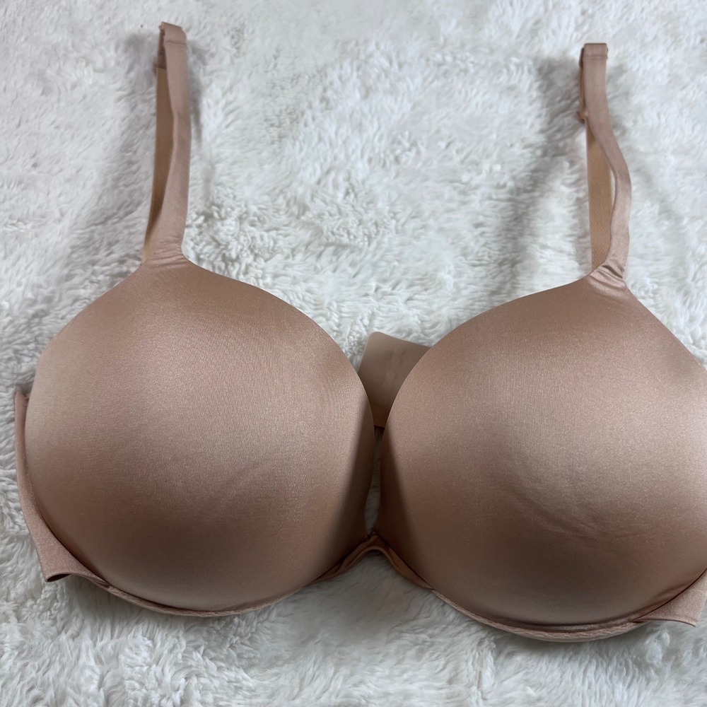 Skims T-Shirt Bra Clay Nude Underwire Molded Cup Adjustable Straps Size‎ 32DD - Picture 6 of 12